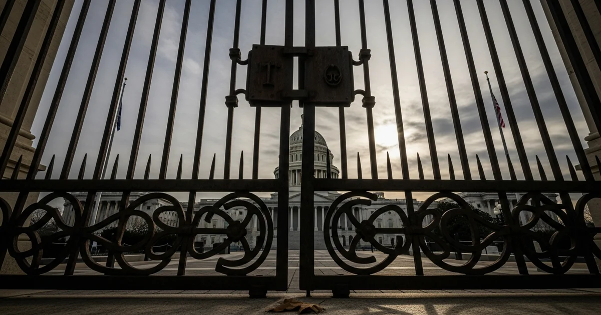 Flags fly at half-staff over the U.S. Capitol building behind a closed security gate in Washington, D.C. Flags fly at half-staff over the U.S. Capitol building behind a closed security gate in Washington, D.C.