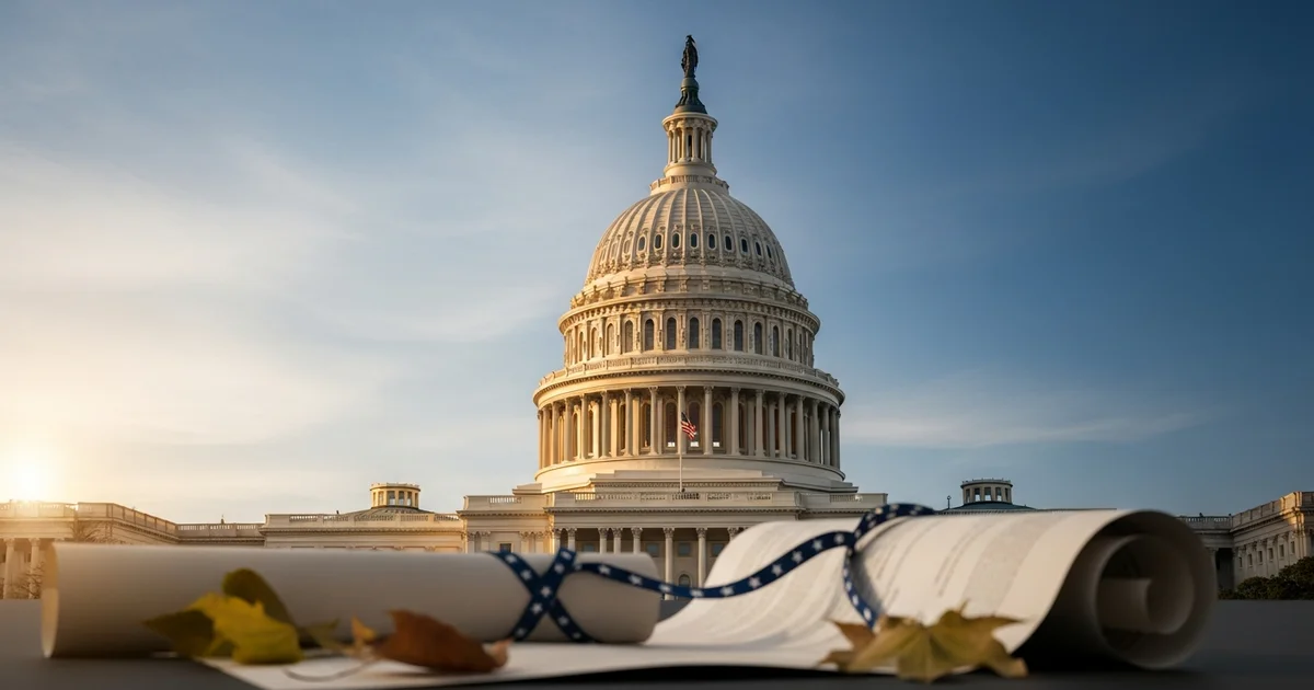 The U.S. Capitol building stands in Washington, D.C., as legislative documents are pictured in the foreground. The U.S. Capitol building stands in Washington, D.C., as legislative documents are pictured in the foreground.